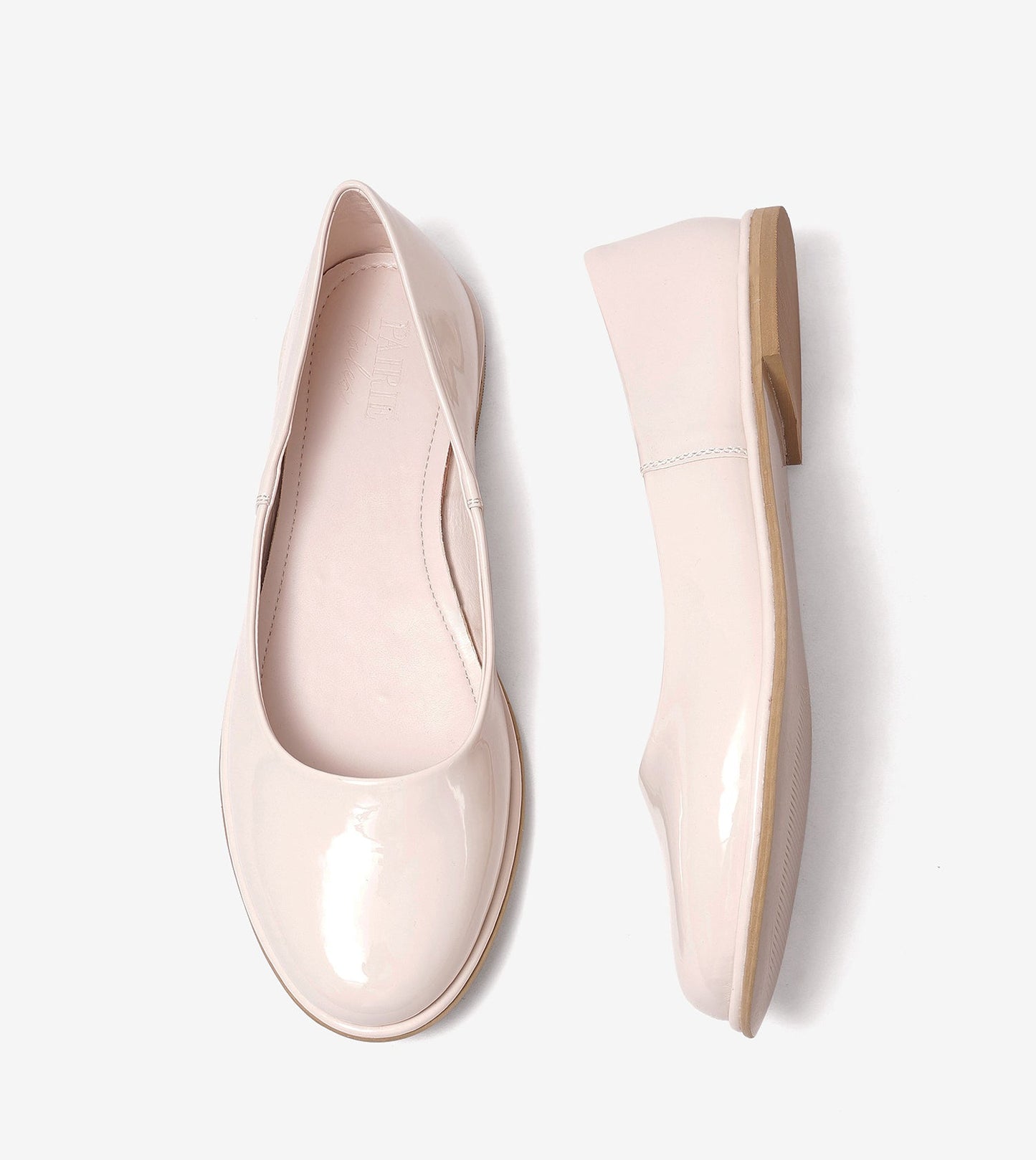 Modern Classic Patent Ballet Flats - Cream