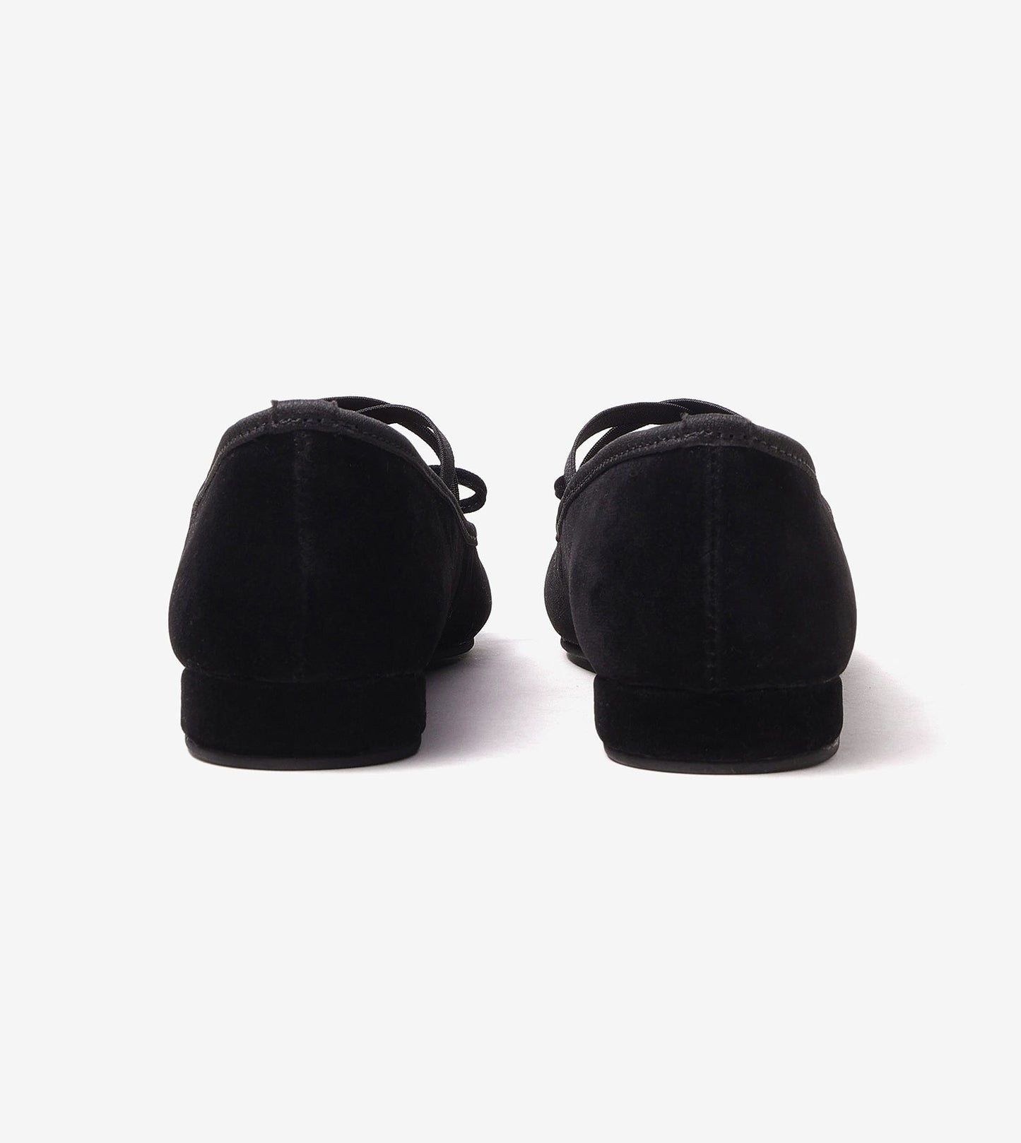 Suede Mary Jane Flats - Black