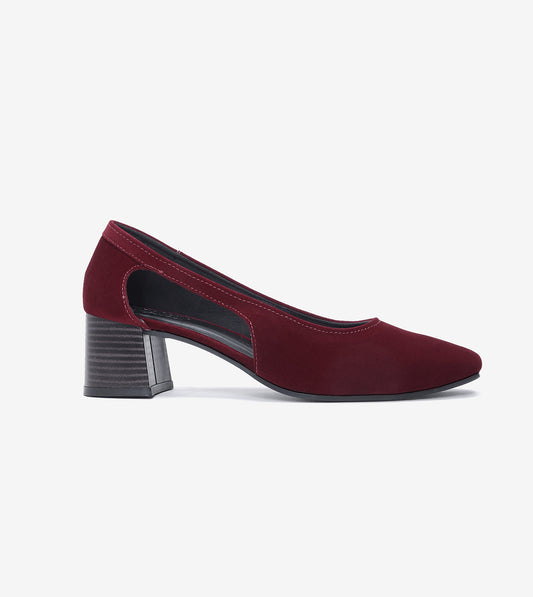 Velvet Sculpted Pumps - Wine