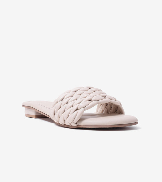 Braided Strap Comfort Slides - Beige