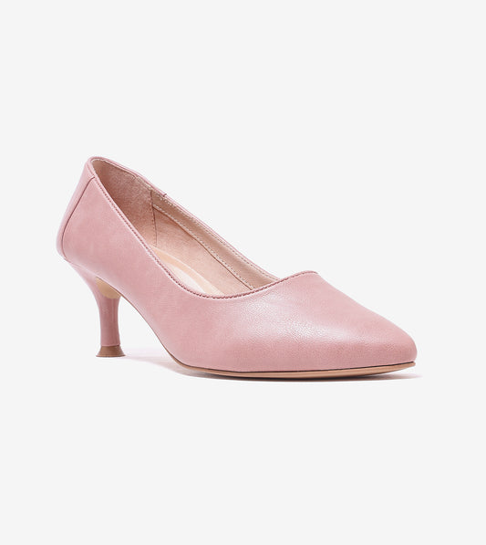 Classic Pointed-Toe Pumps - Blush Pink