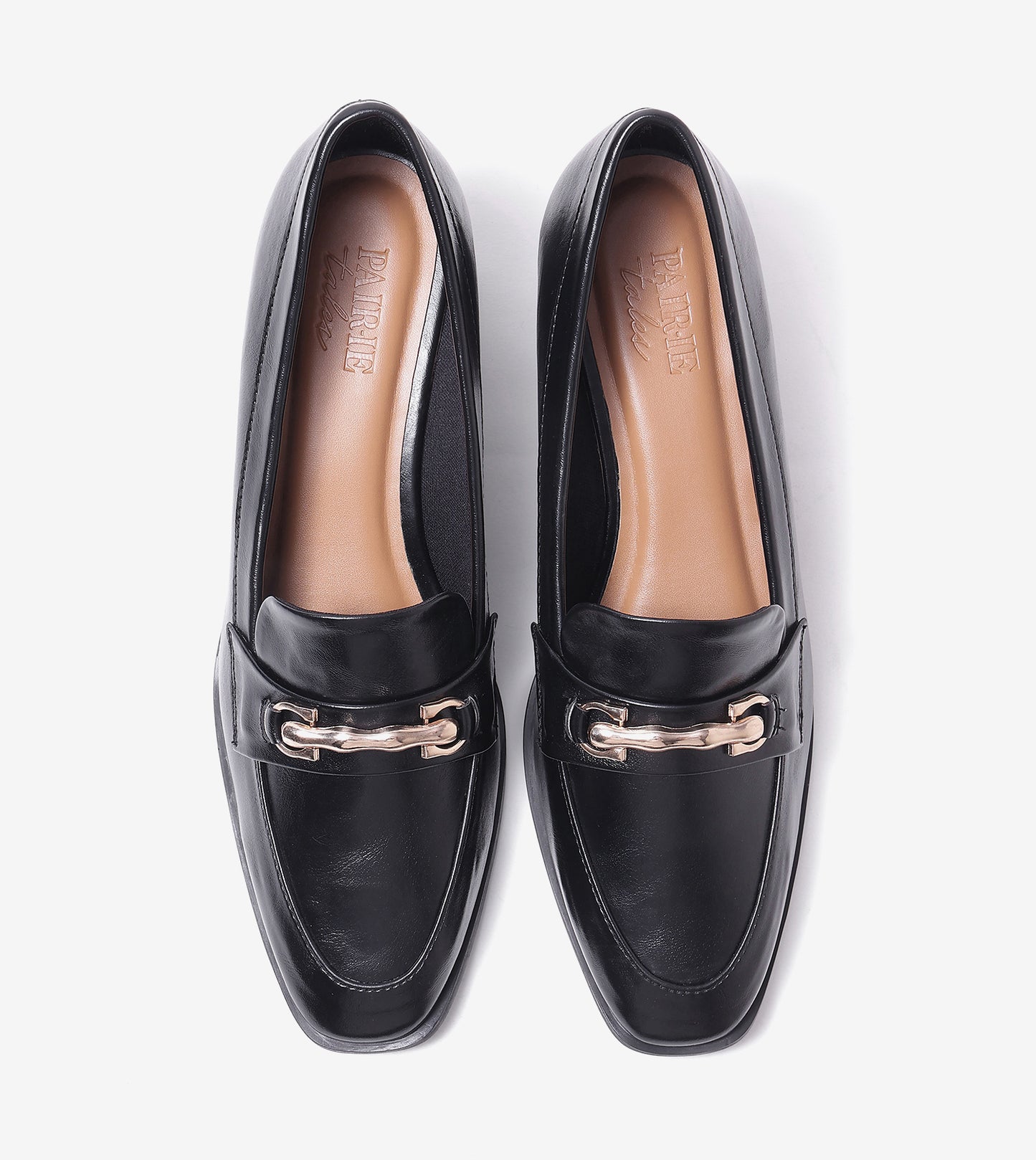 Chain Loafers Heels - Black
