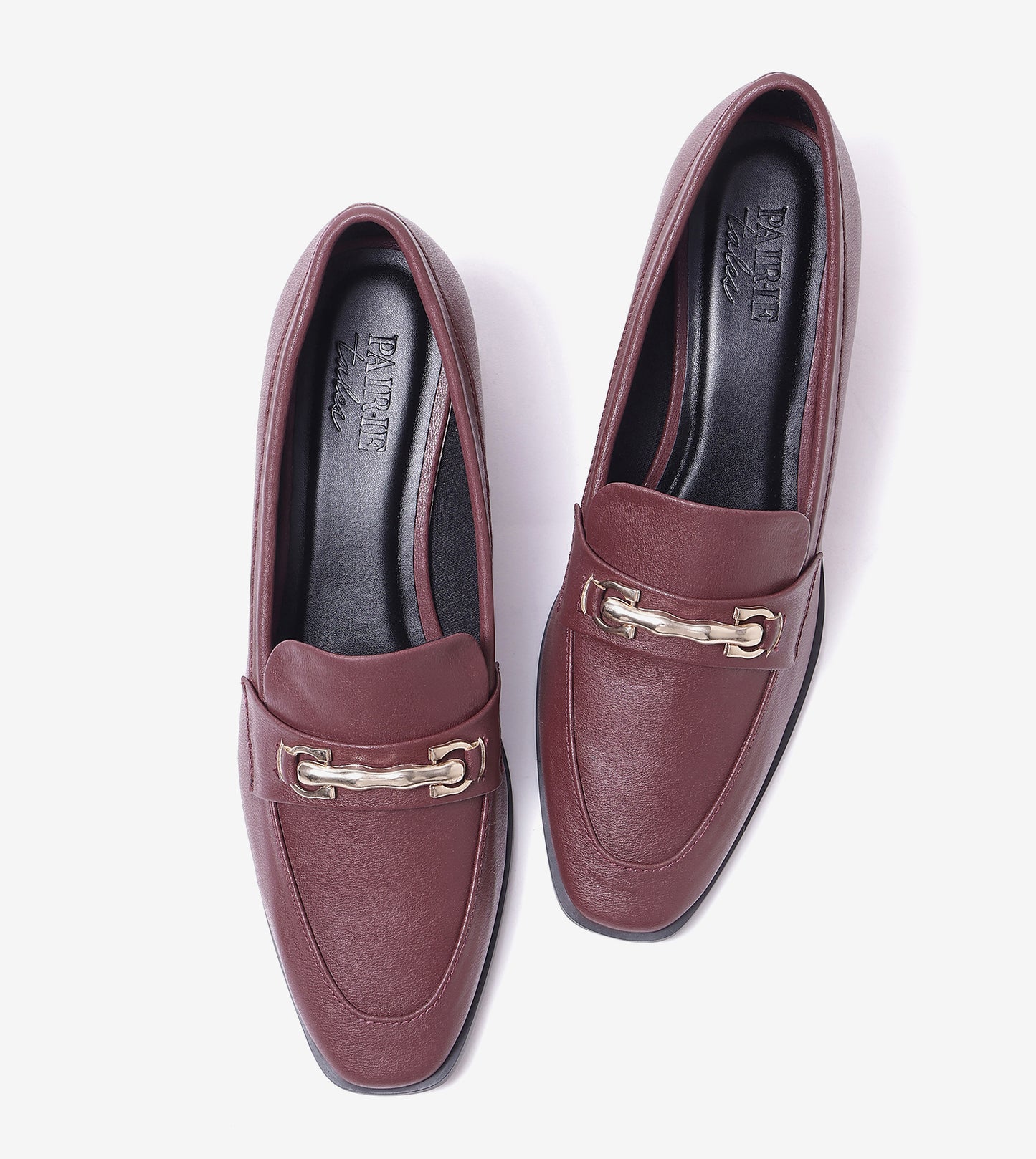 Chain Loafers Heels - Wine