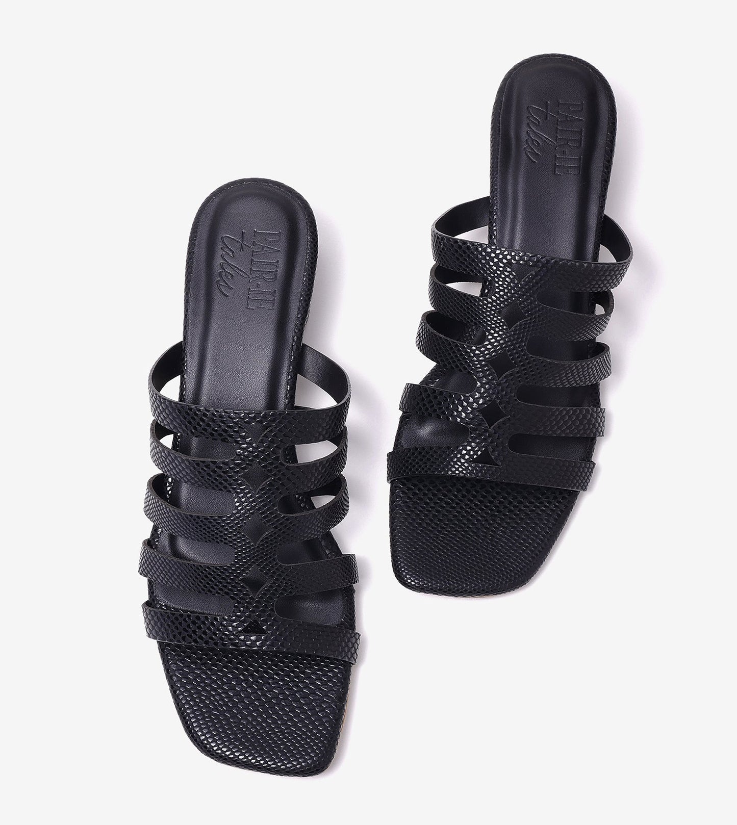 Cutout mule Block Heel - Black