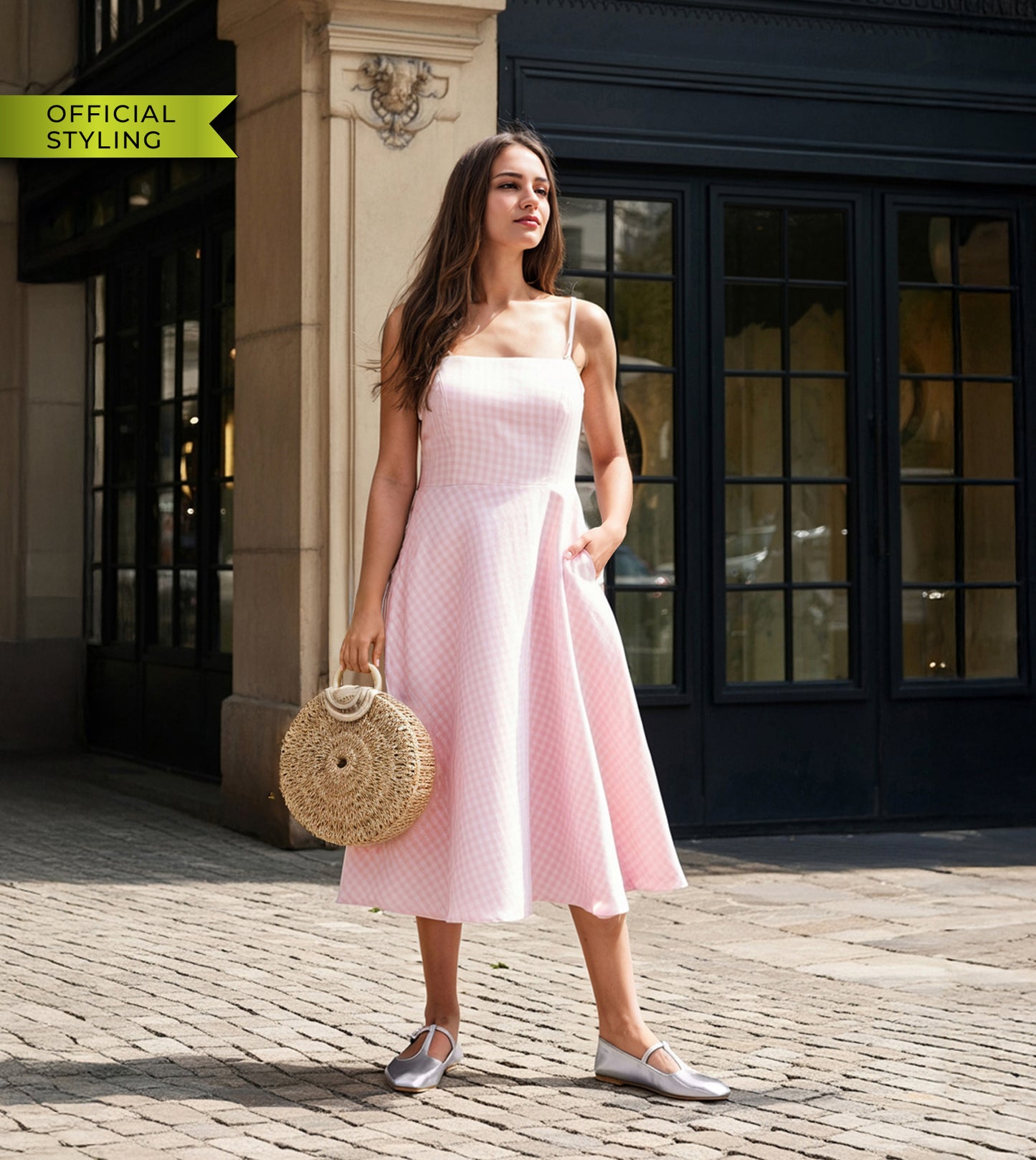 T-Strap Metallic Mary Janes Flats - Silver