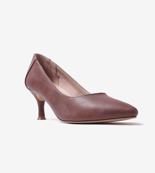 Classic Pointed-Toe Pumps - Dark Brown