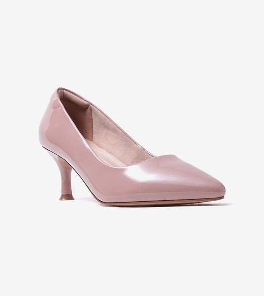Classic Pointed-Toe Pumps - Nude Pink
