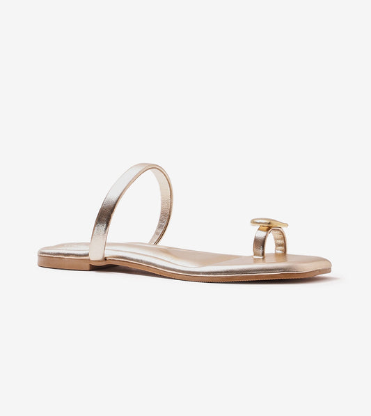 Metallic Toe Ring Flat - Light Gold