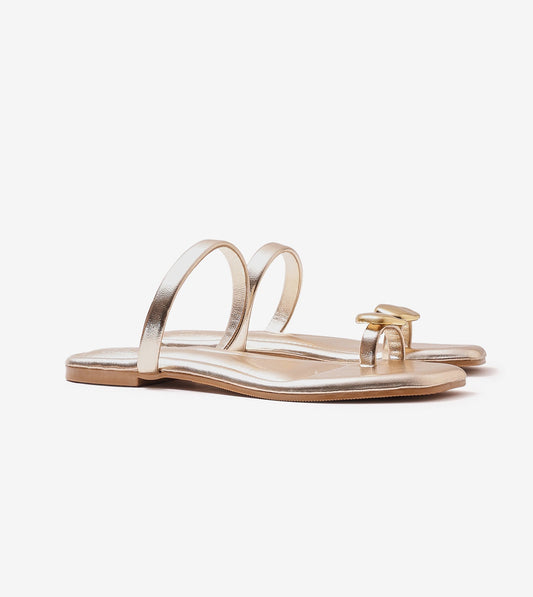 Metallic Toe Ring Flat - Light Gold