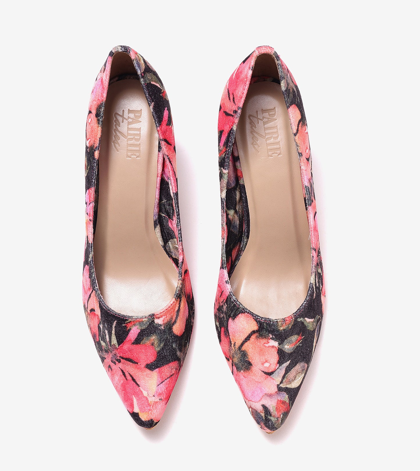 Floral Printed Pumps - Pink
