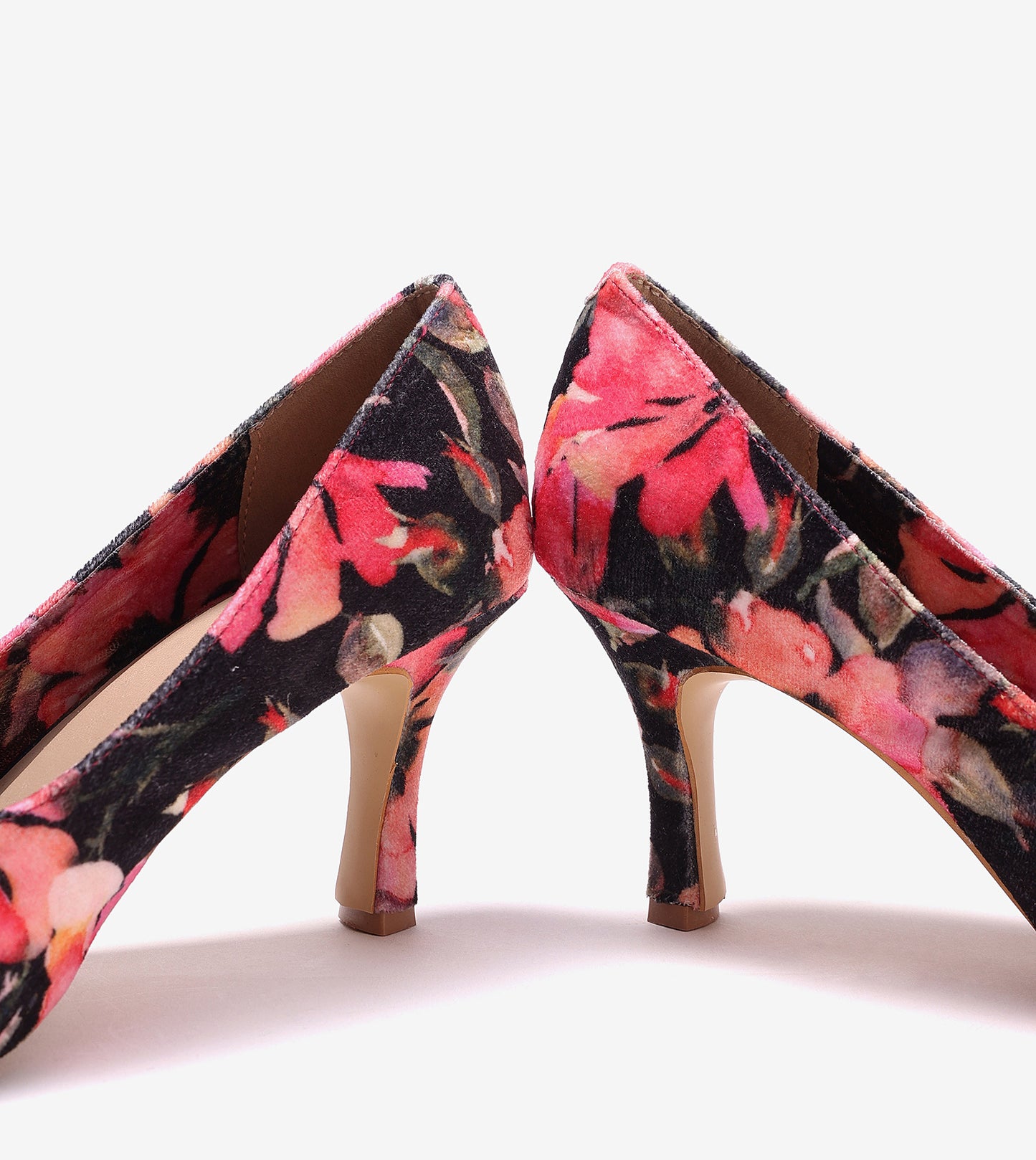Floral Printed Pumps - Pink