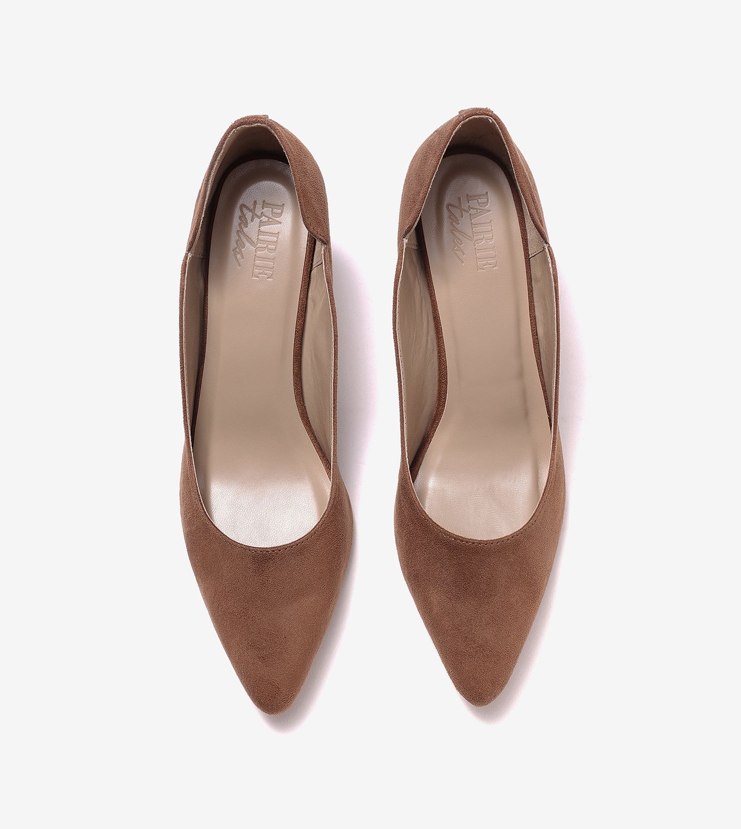 Pointed Toe Sculpted Pumps - Brown