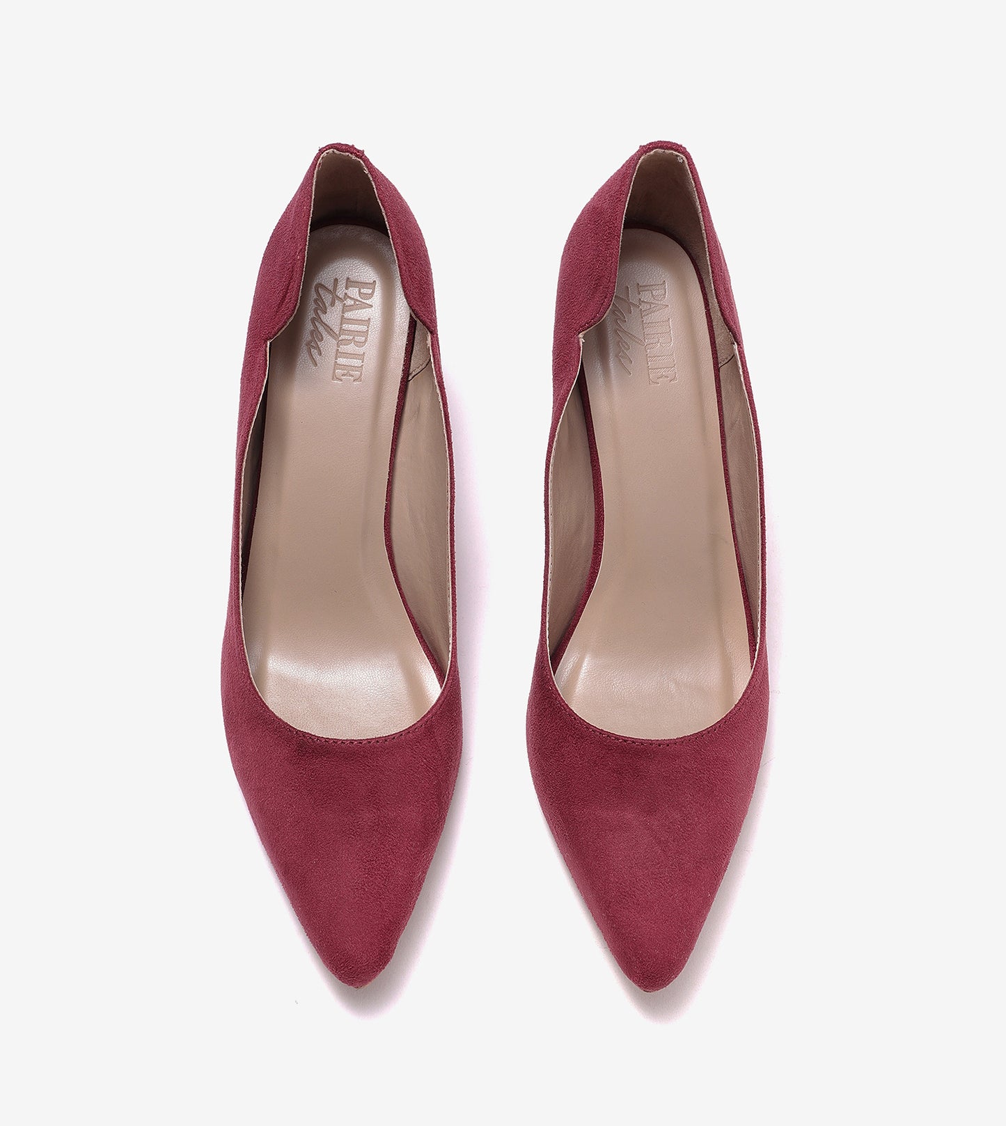 Pointed Toe Sculpted Pumps - Red