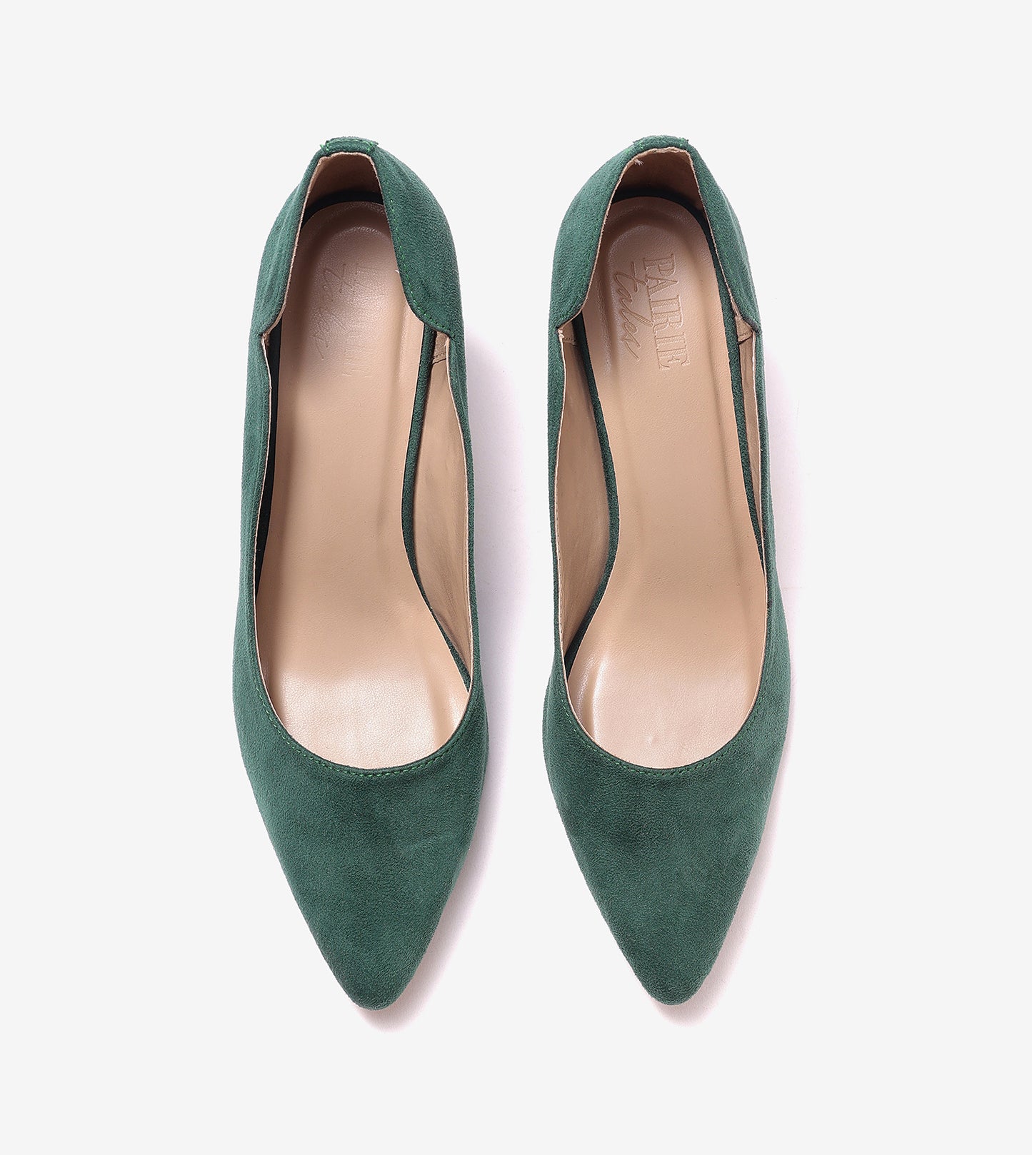 Pointed Toe Sculpted Pumps - Green