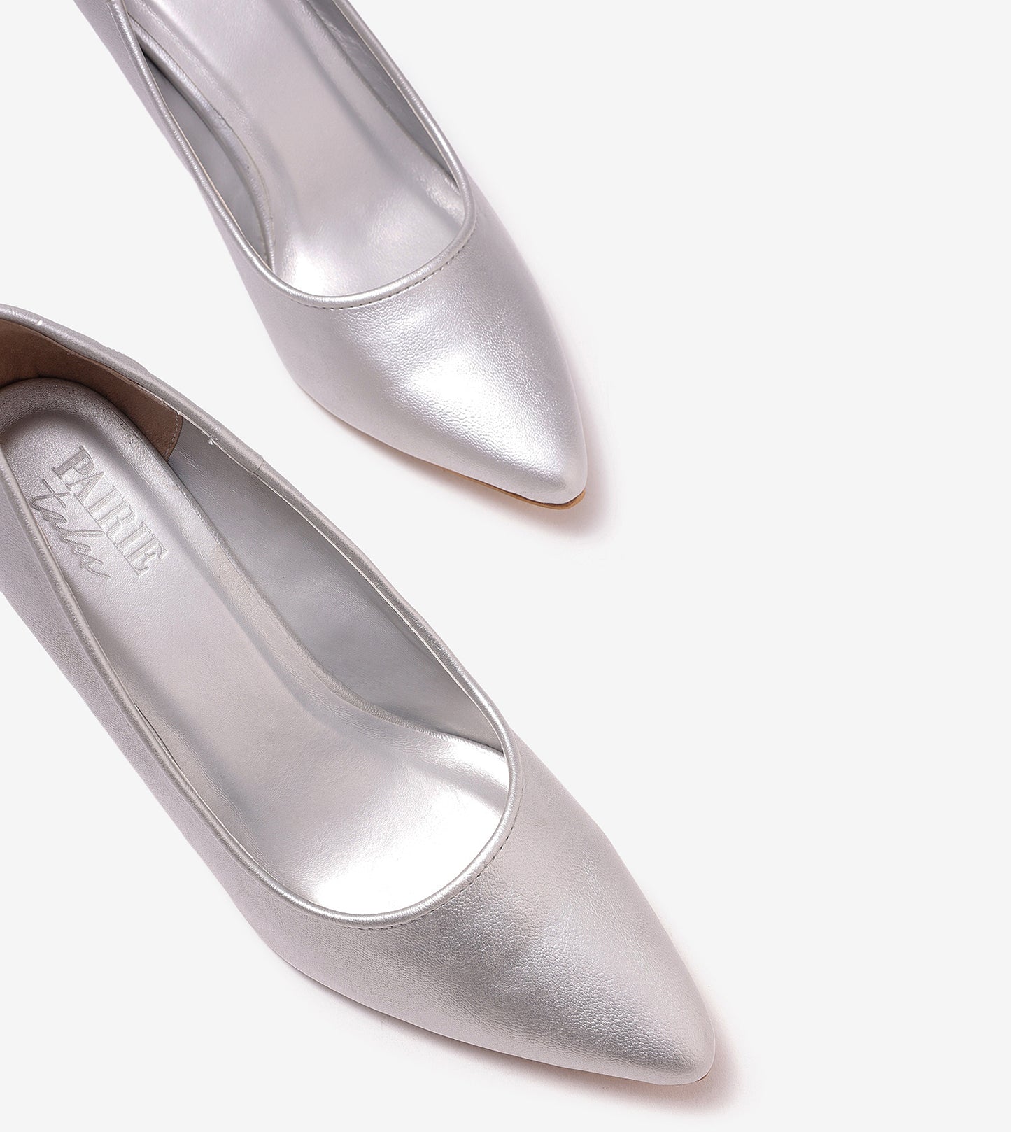 Matt Pointed Toe Pumps - Silver