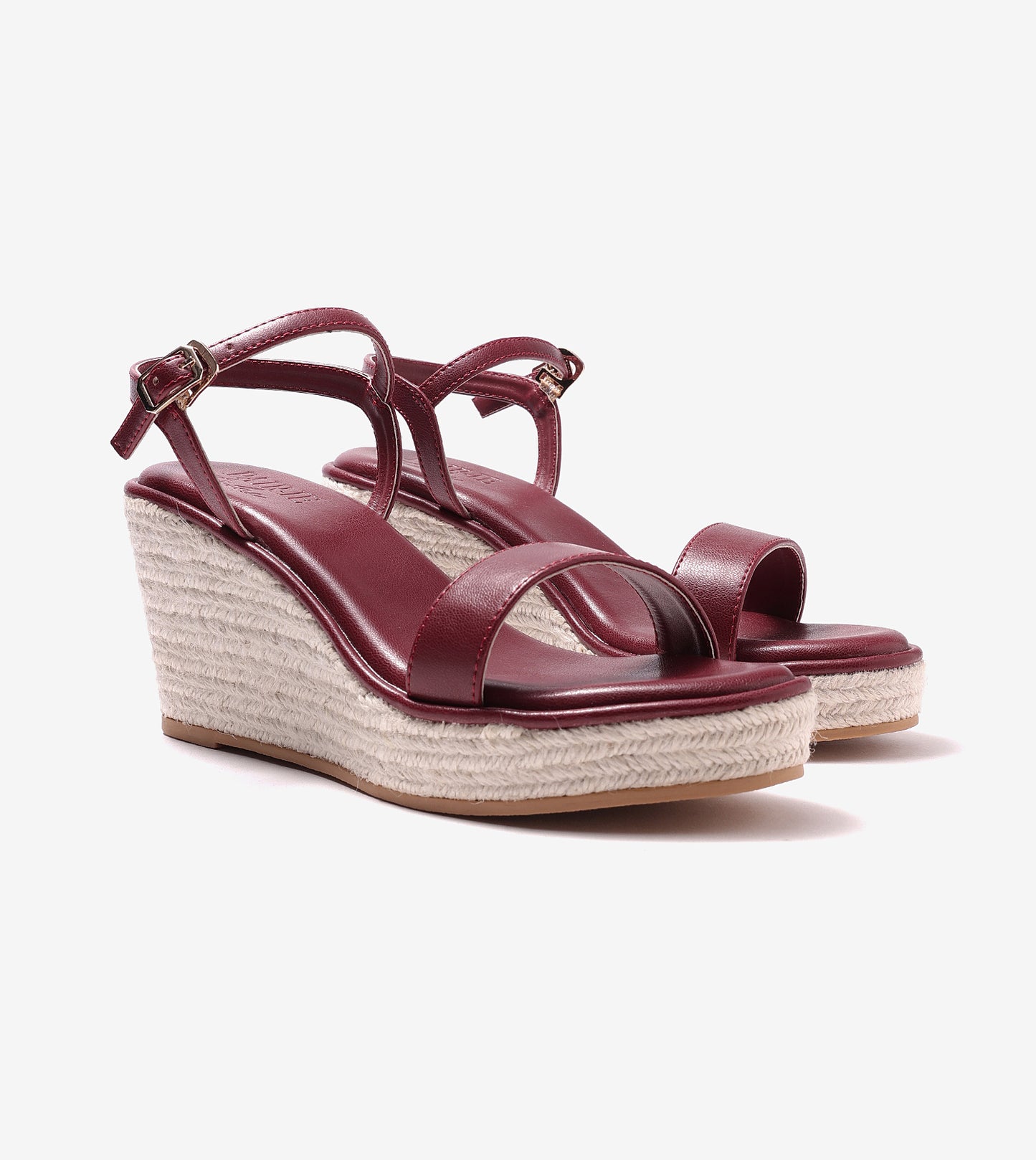 Espadrille Wedges - Maroon