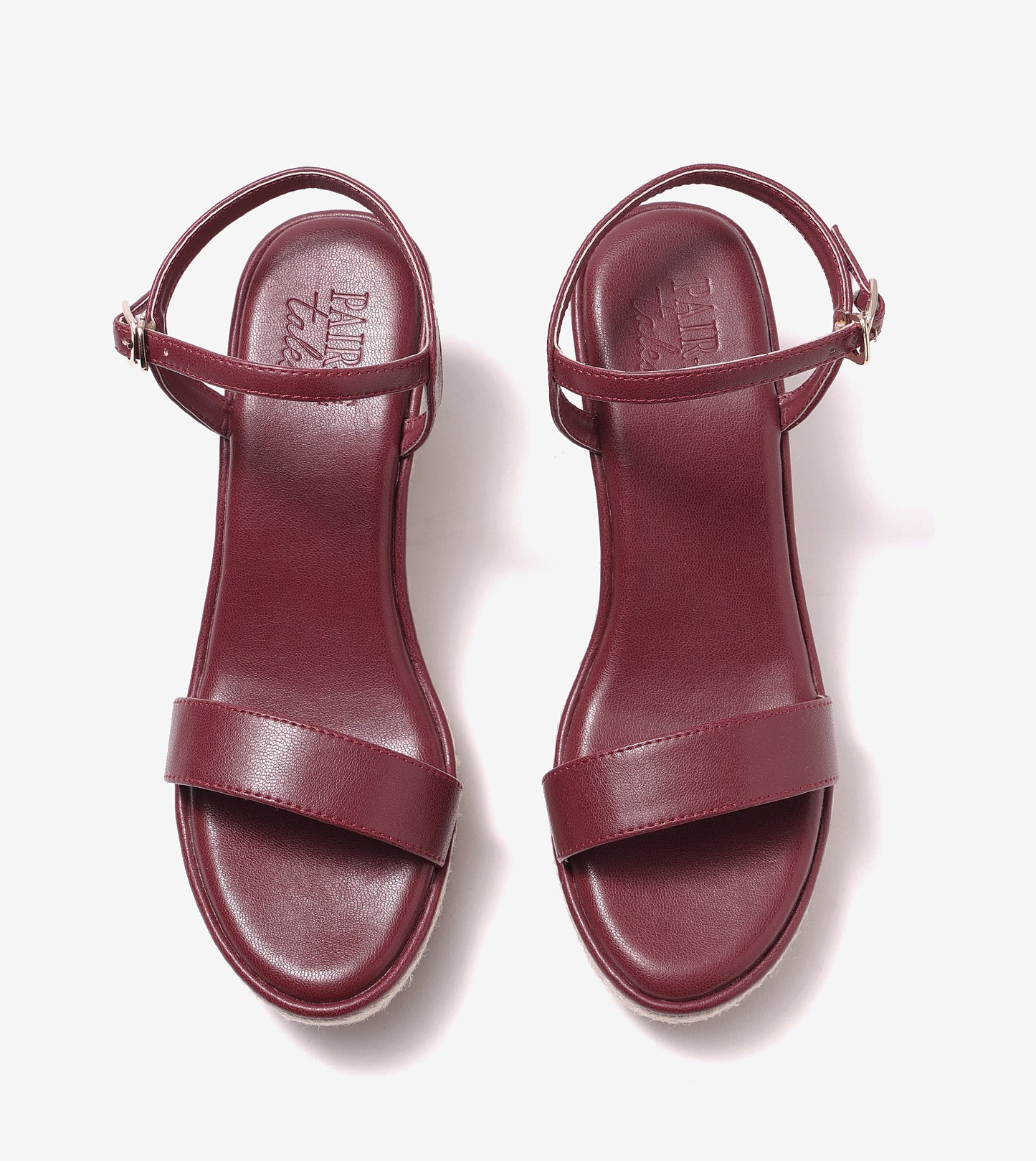 Espadrille Wedges - Maroon