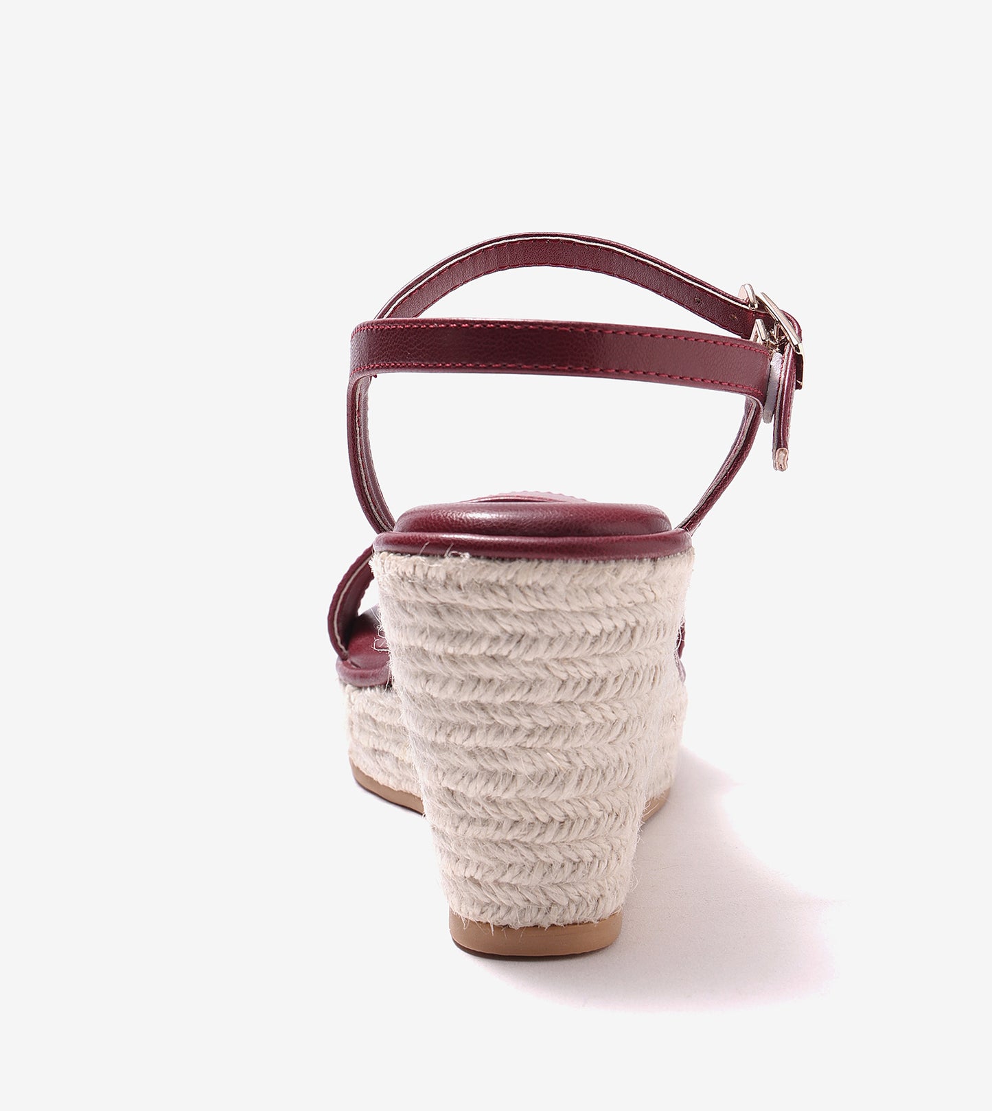 Espadrille Wedges - Maroon