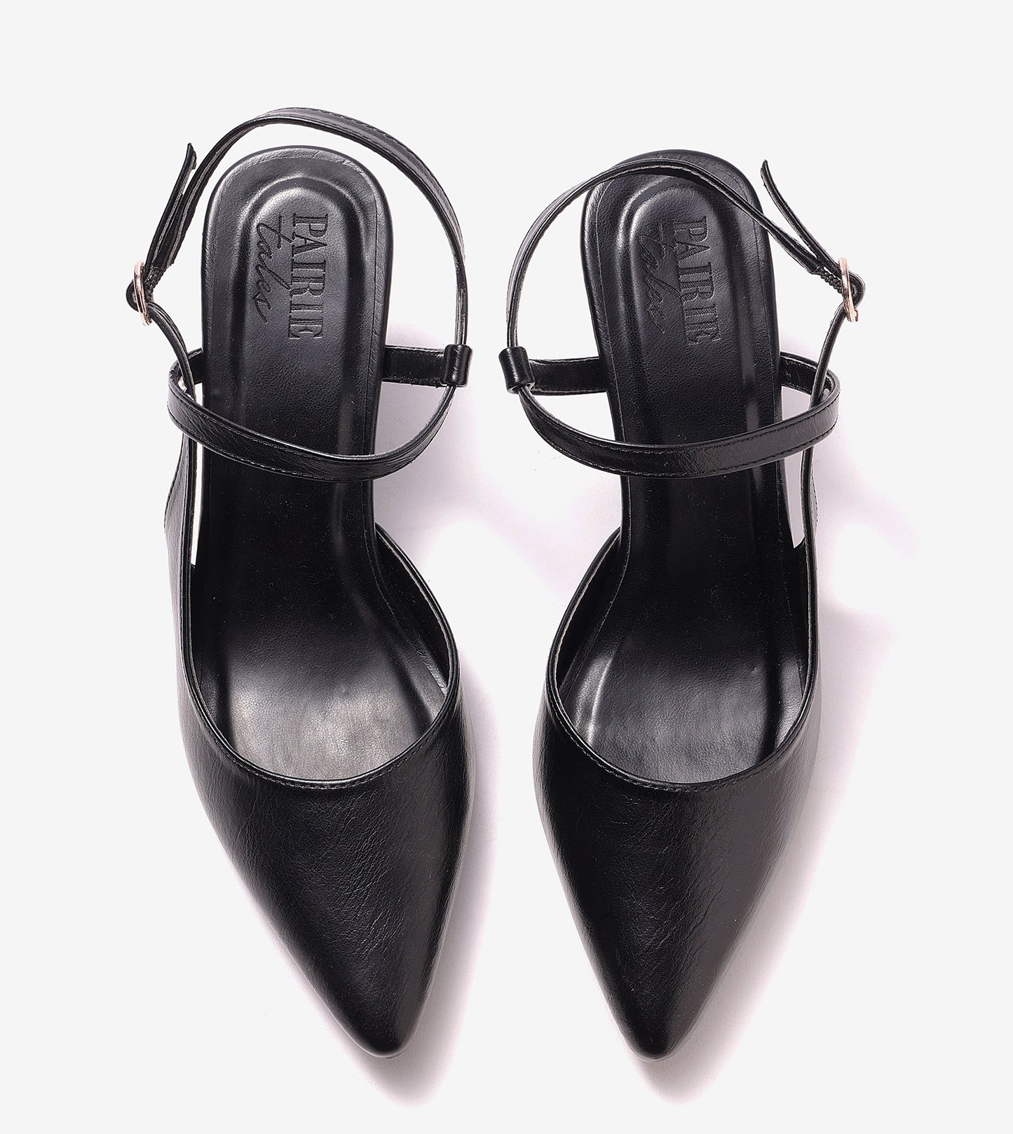 Slingback Pointed Toe Pumps - Black