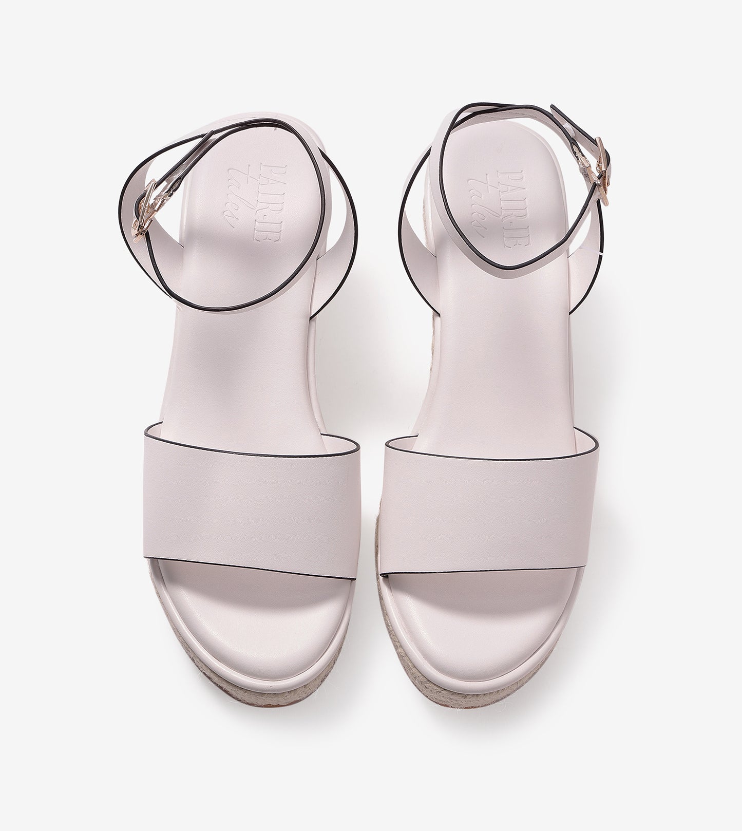 Ankle Strap Espadrille Wedges - White