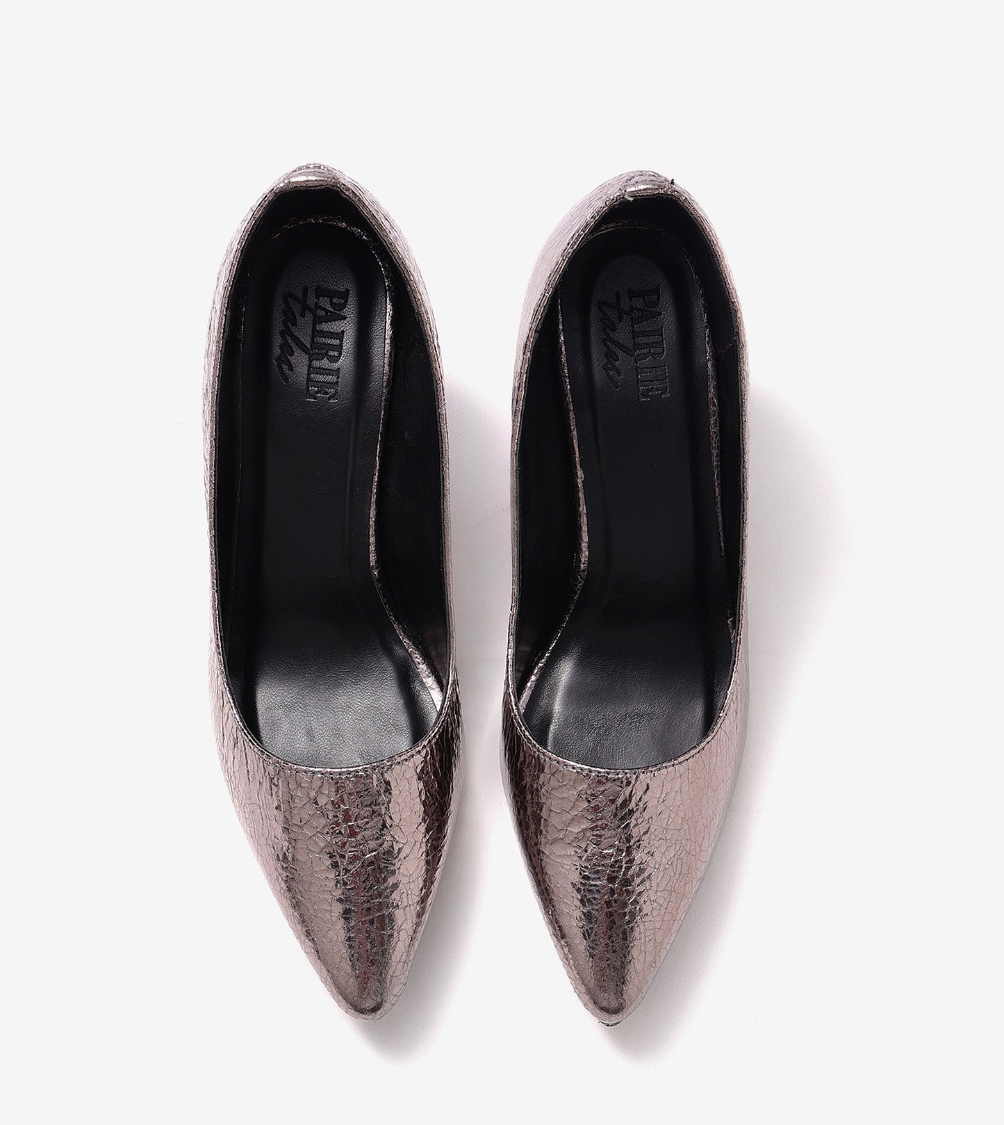 Crackled Metallic Pumps - Gunmetal