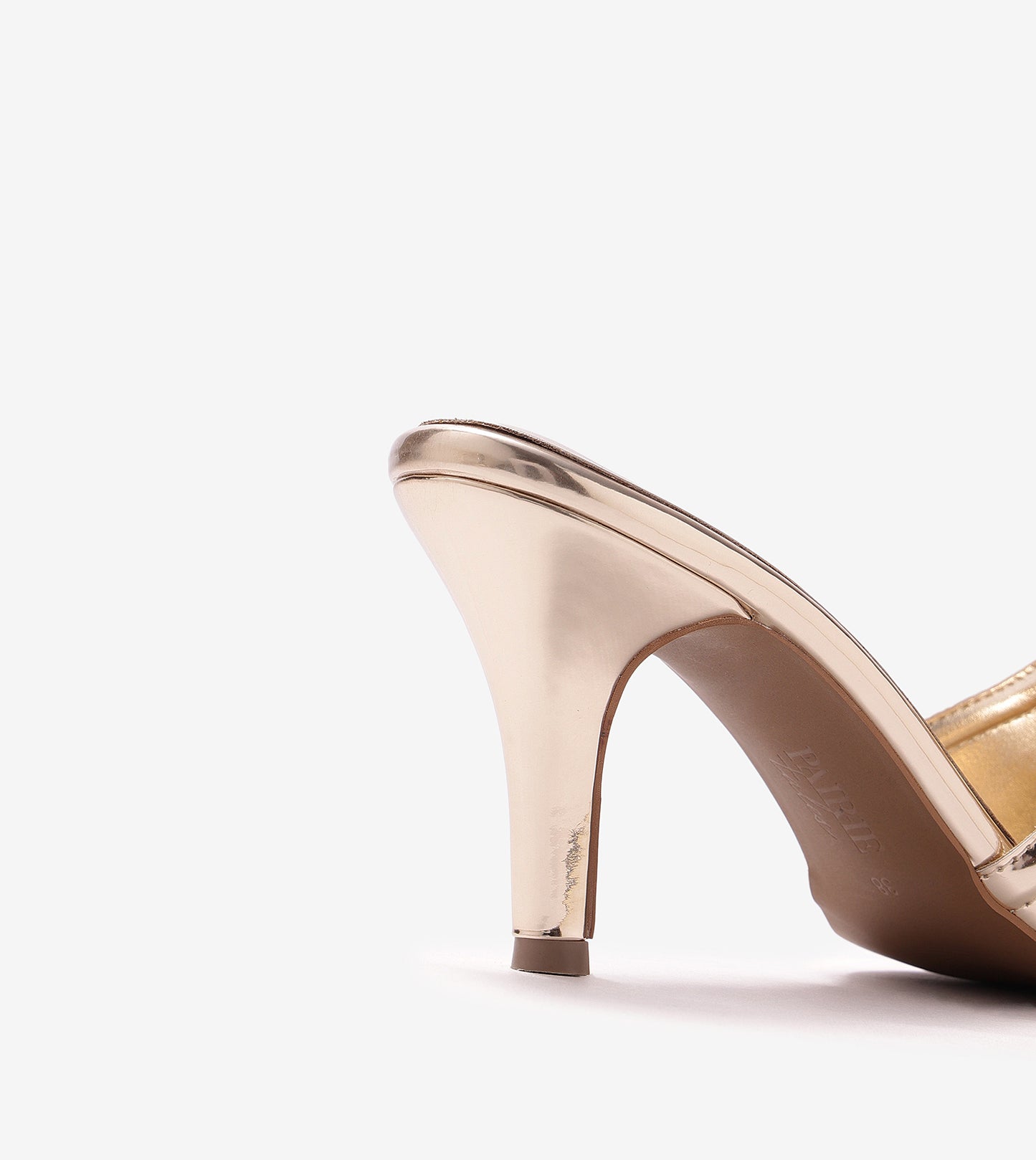 Metallic Wavy Stiletto Heeled Sandals - Gold