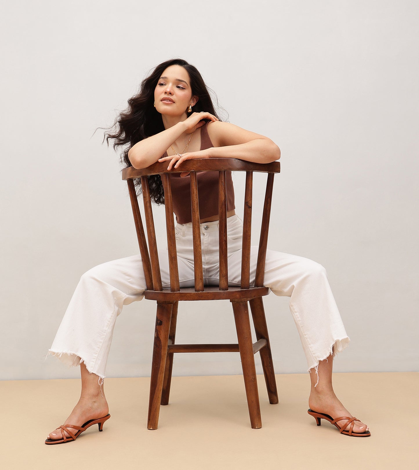 Cross Strap Kitten Mules - Black