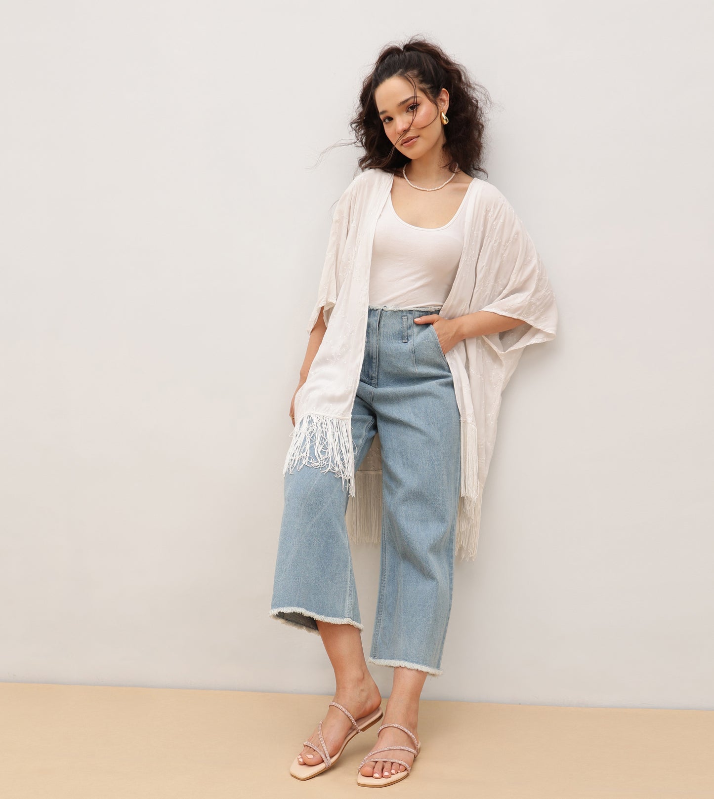 Rhinestone Strappy Sandals - Rose Gold