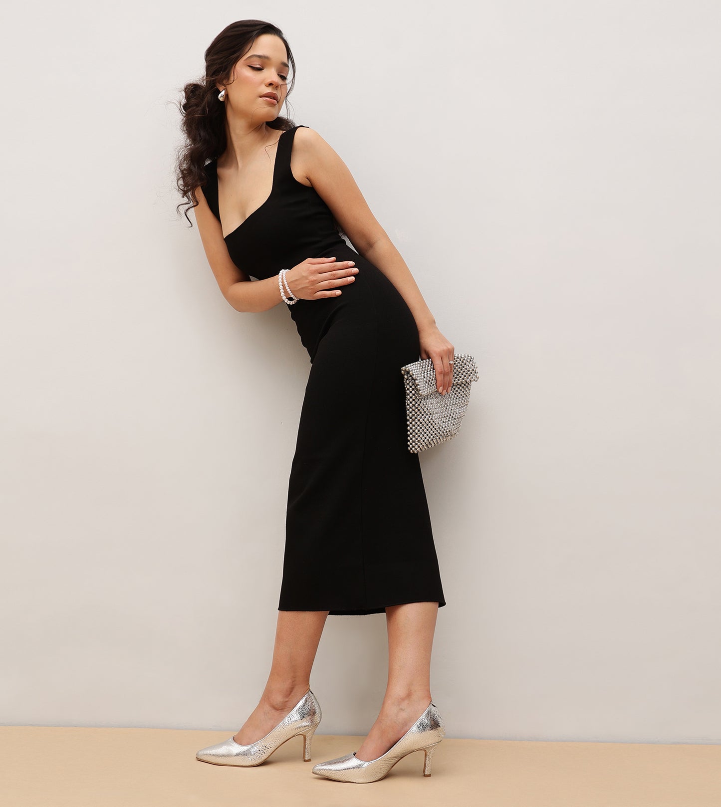 Crackled Metallic Pumps - Silver