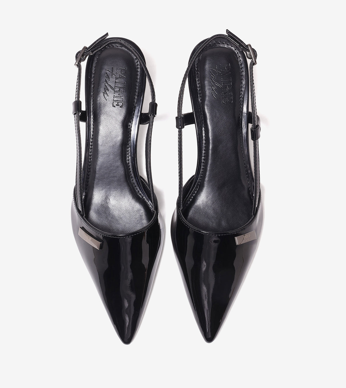Contour Slingback Heels - Black