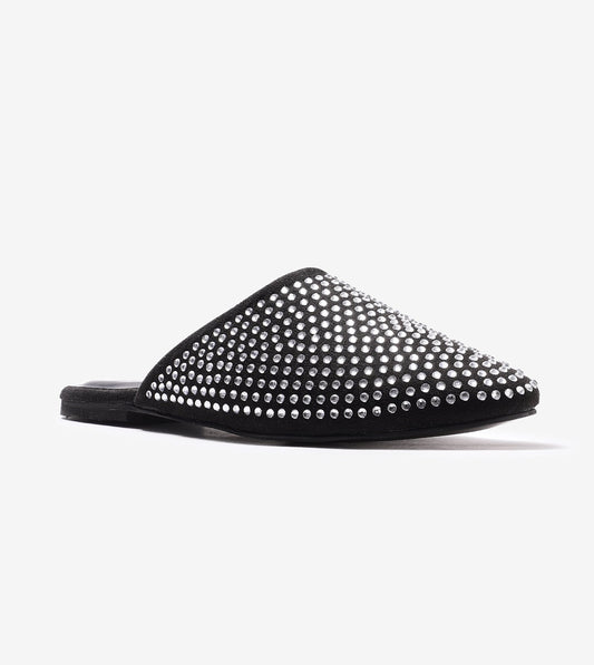 Crystal Black slide-in mules Flats - Black