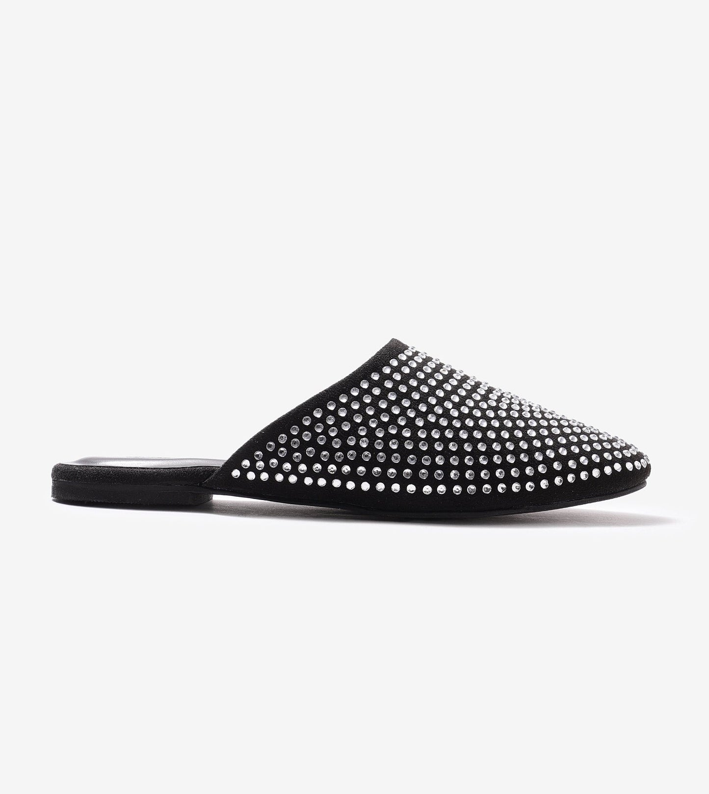 Crystal Black slide-in mules Flats - Black