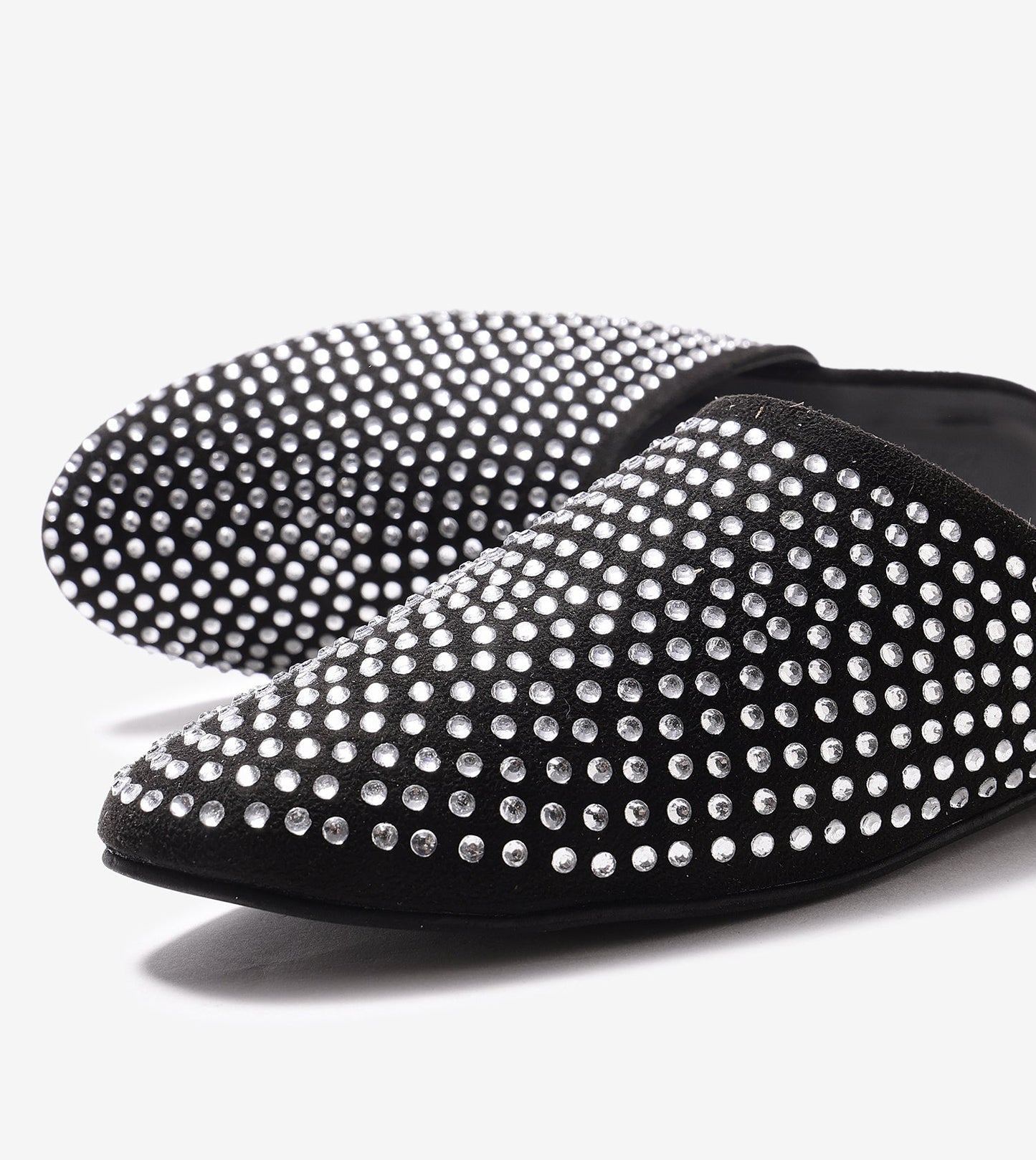 Crystal Black slide-in mules Flats - Black