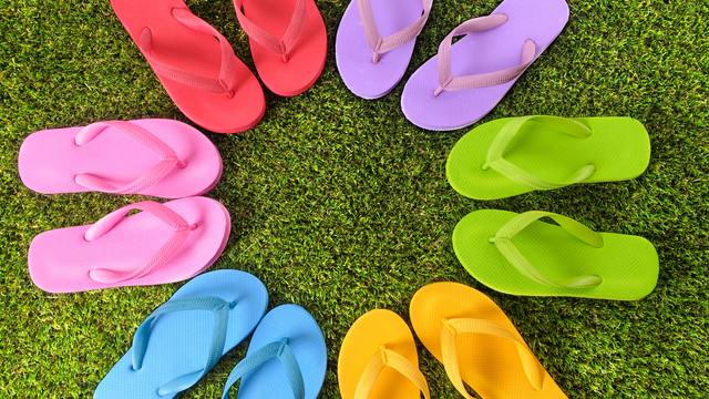 holi footwear for women / colourful washable footwear