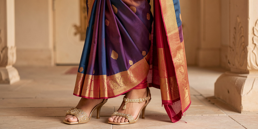 which type of sandals to wear with saree