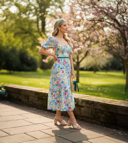 Jute Block Heeled Mule With Metal Adornment - Beige