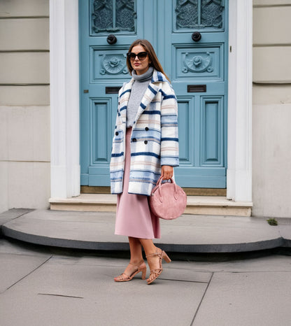 Snake Print Strappy Heeled Sandals - Blush Pink