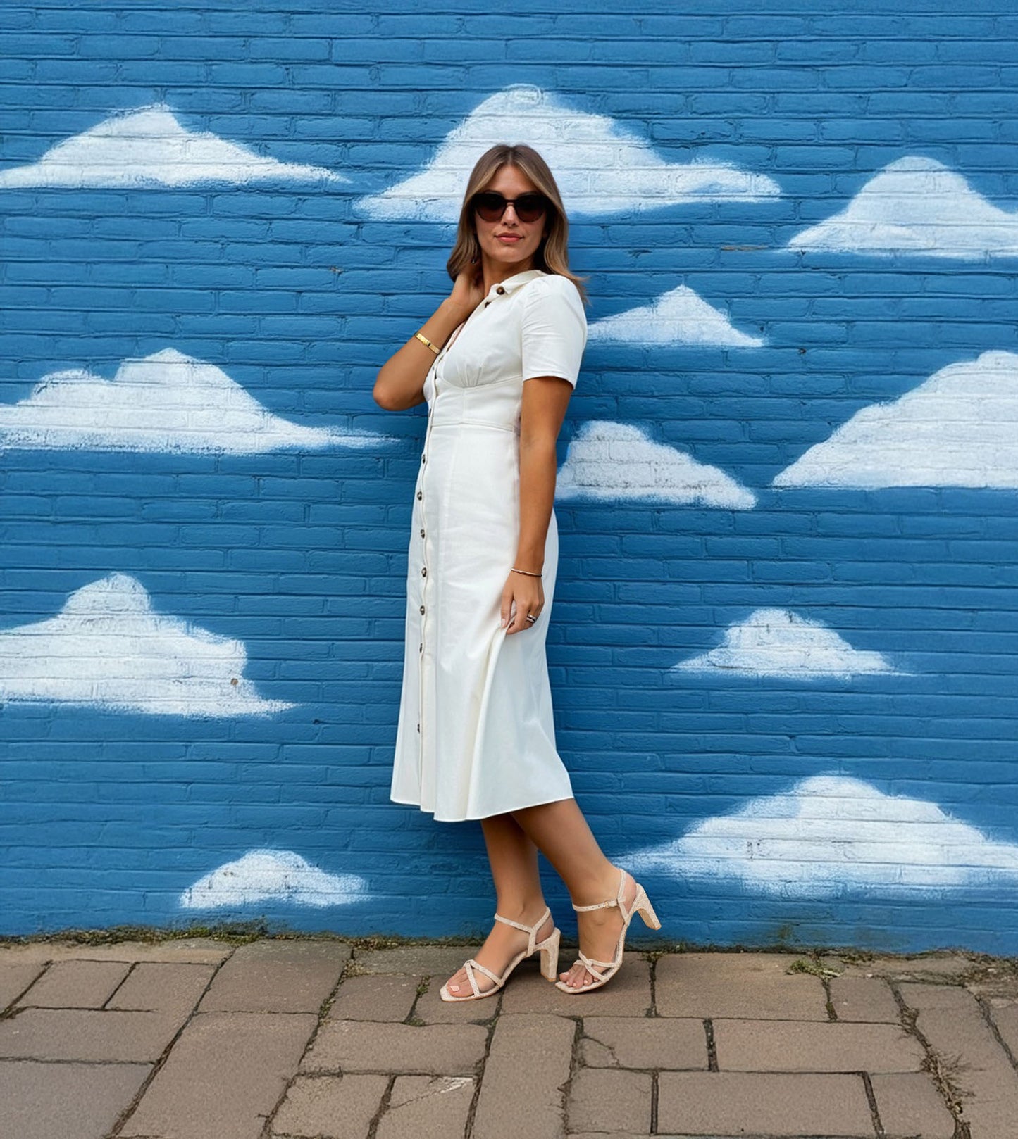 Snake Print Strappy Heeled Sandals - Stone