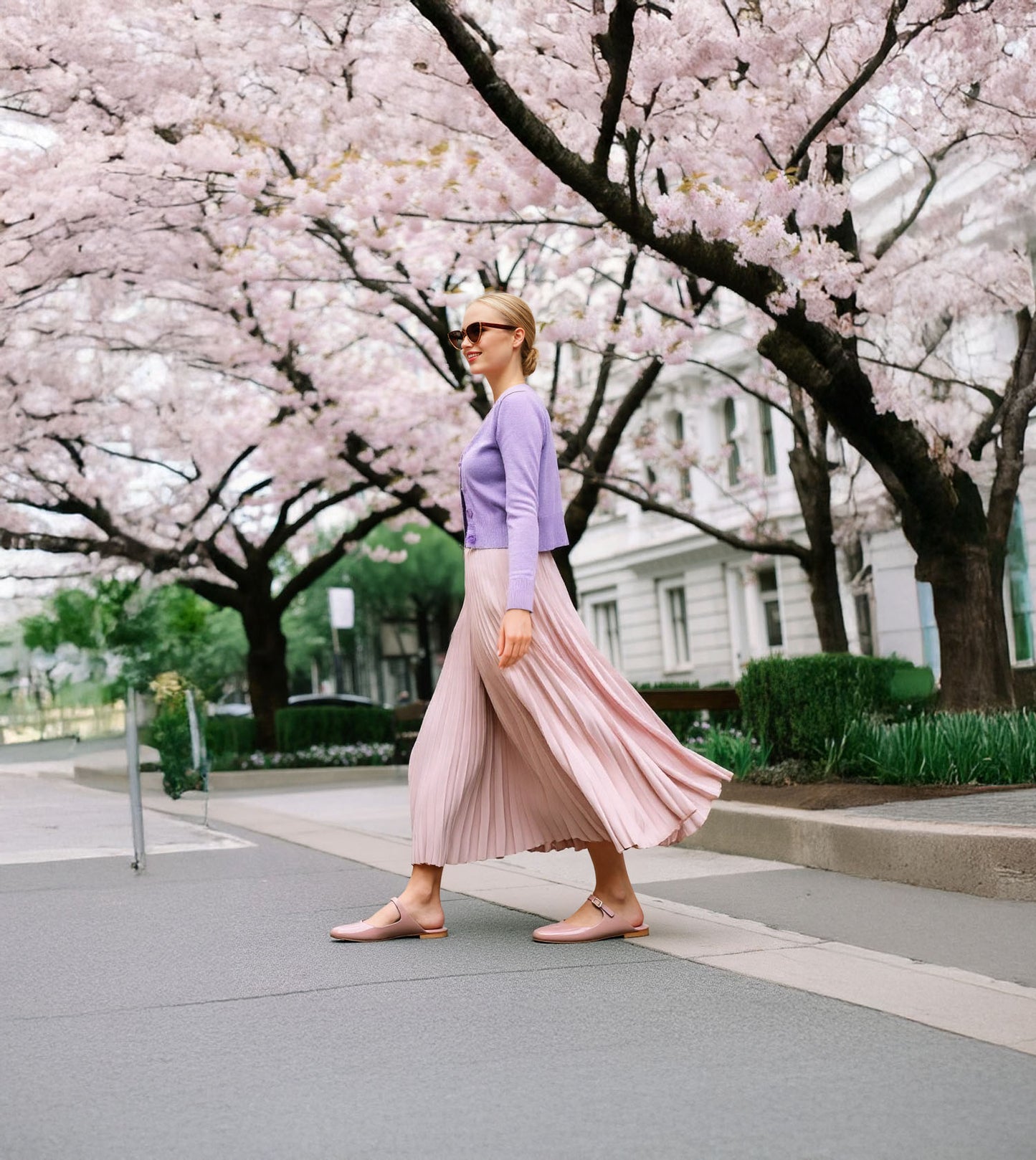 Patent Mules Flats - Nude