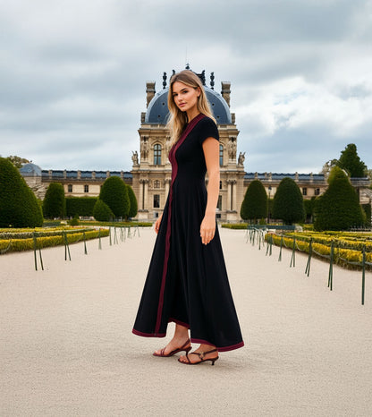 Strappy Kitten Heel With Metallic Adornment  - Cherry