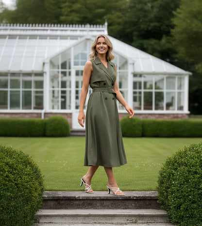 Asymmetric Strappy Tubular Heeled Sandals - White