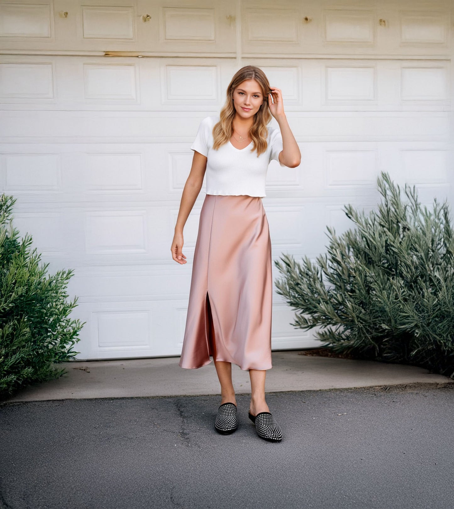 Crystal Black slide-in mules Flats - Black