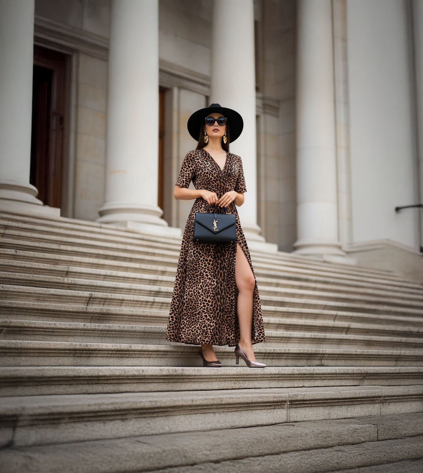 Crackled Metallic Pumps - Gunmetal