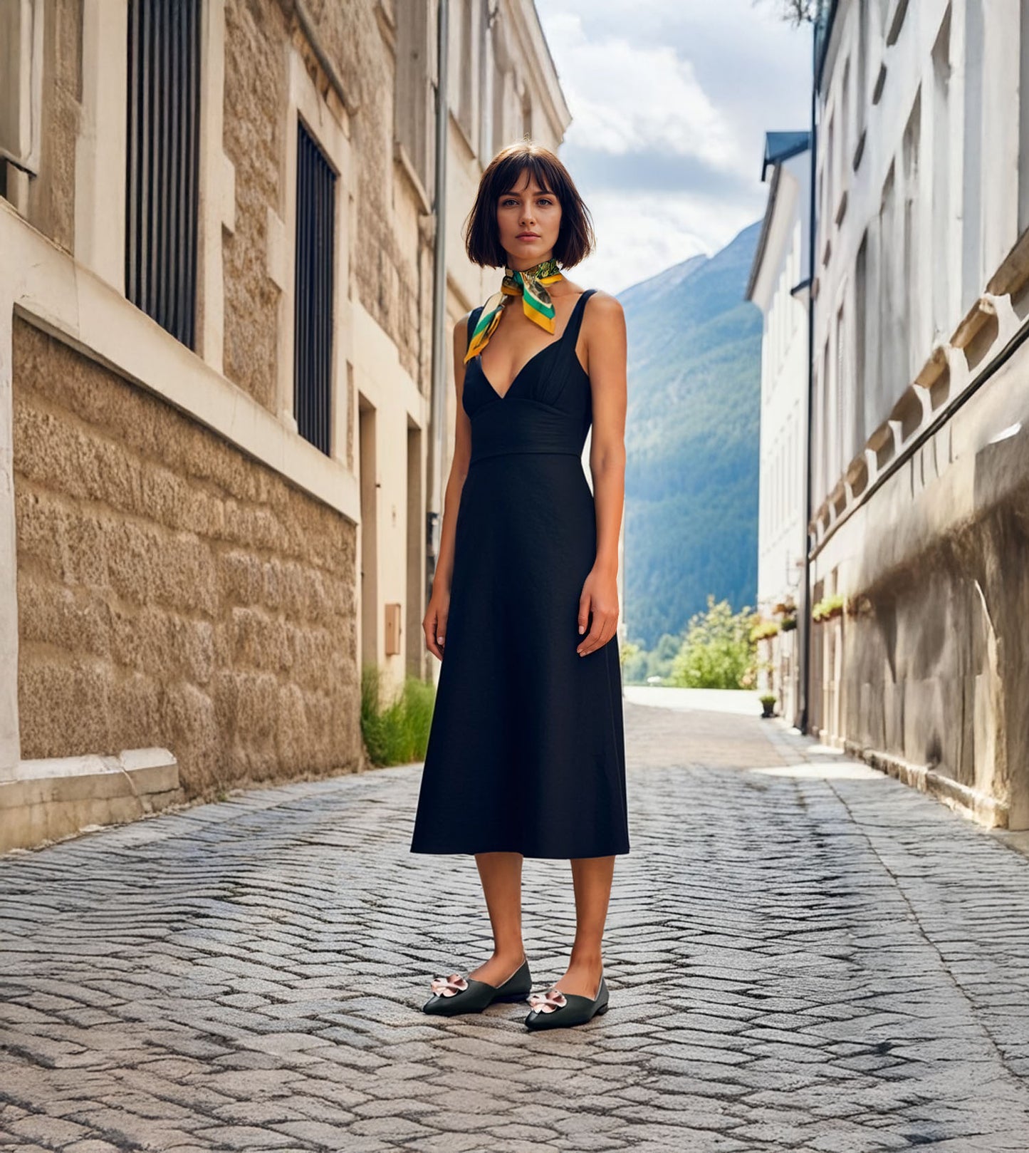 Pointed Toe Ballerinas Flats - Bottle Green