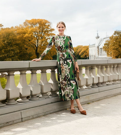 Slingback Pointed Toe buckle detail heels - Brown