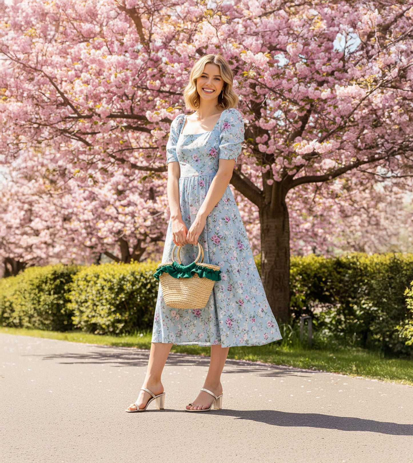 Metallic Accent Toe-Ring Heel - Gold