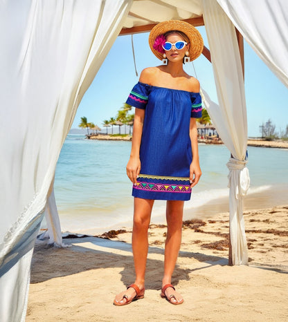 Metallic Accent Toe Ring Flat Sandals - Tan