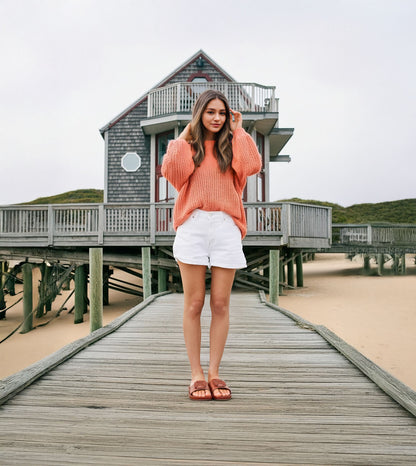 Flower Cutout Slide Sandals - Tan