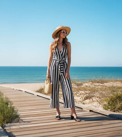 Floral Adornment Block Heeled Sandals - Black