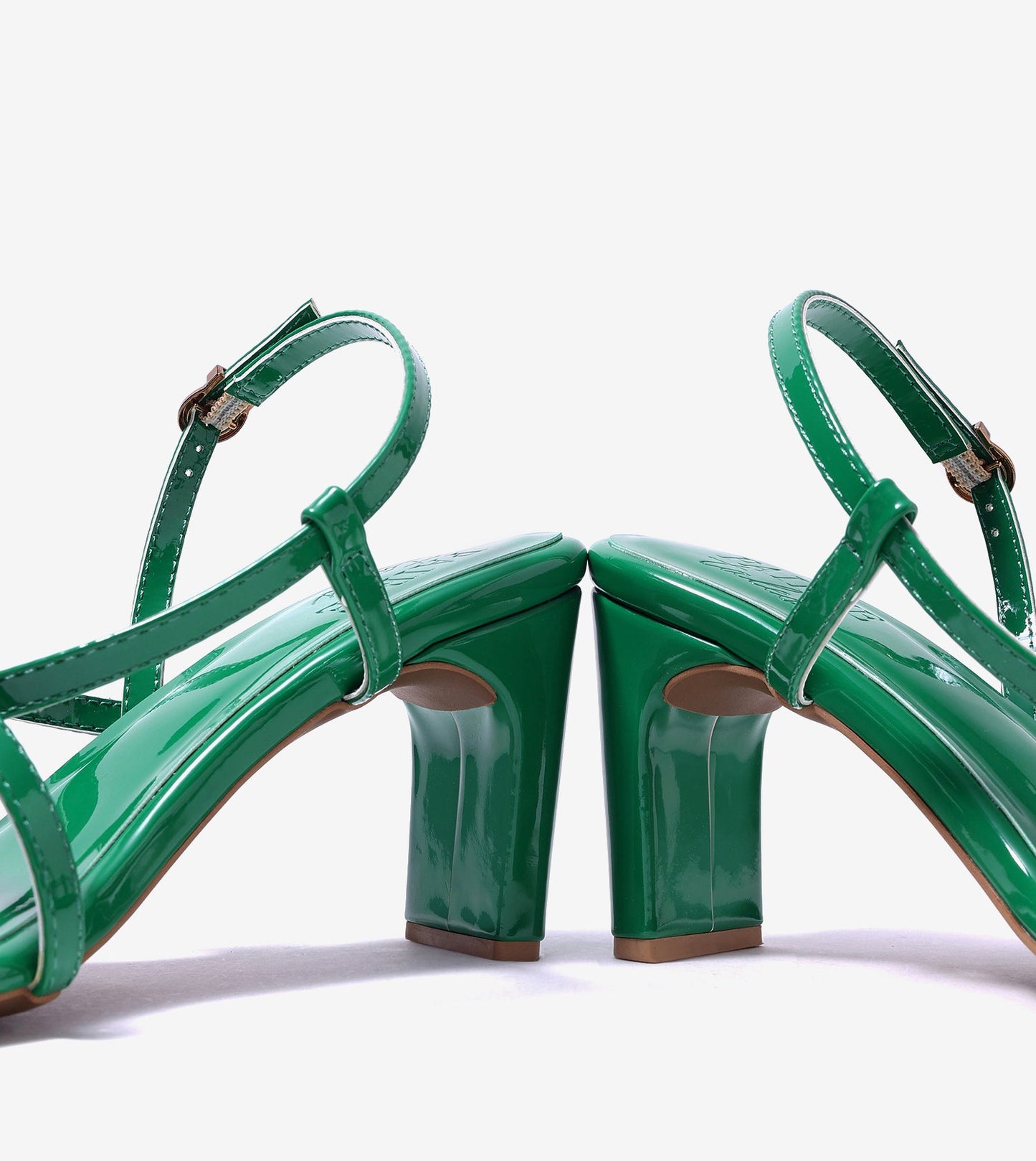 Trendy Strappy Straight Heel - Green